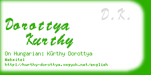 dorottya kurthy business card